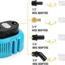 Pool Cover Pump above Ground - Submersible Water Sump Pump Swimming Water Removal Pumps, with Drainage Hose & 25 Feet Extra Long Power Cord, 850 GPH inGround, 3 Adapters (Blue)
