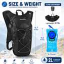 Zavothy Hydration Backpack with 2L Hydration Bladder Water Backpack for Hiking Hydration Pack for Running Cycling Hiking