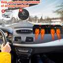 DaisyInner 500w Car Heater 12 Volt Camping Heaters Windshield Heater Kit Window Defogger Defroster for Winter Automobile Windscreen Car Camper (12v)