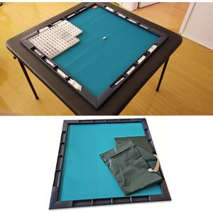 Premium Mahjong Mat with Storage Pouch & Built-in Grooves Convert Any Table into a Mahjong Gaming Station
