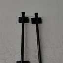 H.VERSAILTEX 2 PACK Magnetic Curtain Rods for Metal Doors Multi-Use Rods for Small Windows Cafe Sidelight and Iron Steel Places, Tool Free with Square Finials (Adjust from 9 to 16 Inch, Black)