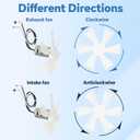6 Inch RV Vent Fan Blade with 12V D-Shaft Motor, White Bathroom Vent Fan Replacement for RV, Camper, Range Hood, Compatible with Heng's, Elixir, Ventline, Jensen