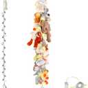 CERETIA 80" 2-Pack Cotton Hanging Storage Chain For Stuffed Animals Storage with LED Light, Stuffed Animal Organizer Chain for Wall Corner Nursery Play Room, White