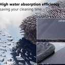 Shiny Cleaning Cloths,3pcs Shiny Drying Towels,Shower Doors Drying Towels,12 * 10in Streak Free Glass Window Car Mirror Super Absorben Microfiber Cleaning Cloths(5pcs grey12*10)