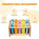 Montessori Shape Matching Toys - Wooden Shape Sorting Toys for 1-3 Years Old Children - Educational Toy for Preschoolers, Compact