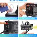 Upgraded Fog Machine, Mini Smoke Machine 2000CFM Fog Output 8 LED 13-colors Lights with Wireless Remote Support Timing, 500W Auto Spray Fogger for Christmas Halloween Party DJ Show Wedding Indoor Use