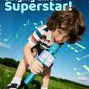 Amazmic Kids Karaoke Microphone Machine Toys for Girls Bluetooth Microphone with LED Light, Christmas Birthday Gift for Girls Boys 3 4 5 6 7 8 9 10 11 12 Year Old Kids Toys(Blue)