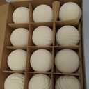 Waipfaru 12Pcs Velvet Ornaments for Christmas Tree, 3.15 Inch Beige Velvet Christmas Ornaments Balls Set, Cream White Shatterproof Flocked Hanging Ornaments for Xmas Tree Wreath Garland Home Decor