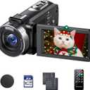 FIREFOTO Camcorder Video Camera, Digital Camera 42MP 4K Camera for Vlogging with 18X Digital Zoom 3 270 Rotation Screen Cam Corder for YouTube with 2 Batteries, 32GB SD Card, Remote Control