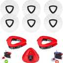 6 Pack Mop Replacement Heads Compatible with Oceda EasyWring Mop Microfiber Mop Refills, Replacement Microfiber Chenille, Easy to Replace,Deep Floor Cleaning and Machine WashableWhite) (For 1-Tank)