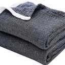 SE SOFTEXLY Muslin Throw Blanket for Adults 4-Layer Soft Throw Blankets for Couch Breathable Cotton Blankets All Season Lightweight Pre-Washed Bed Throw Twin Blanket (60"x80",Dark Blue)