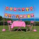 3 x Pre-strung Circus Carnival Happy Birthday Banner for Cartoon Anime Theme Party Hanging Bunting Decorations (Multicolor)