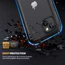 Diaclara Designed for iPhone 13 Case, Full Body Rugged with Built-in Touch Sensitive Anti-Scratch Screen Protector, Soft TPU Bumper Case for iPhone 13 6.1" (Black and Clear)