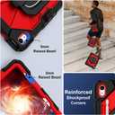 Scnioy Case for iPad 10th Generation 10.9 Inch (2022), iPad (A16) 11th Generation 11 Inch (2025), Rugged i Pad Case 10th Gen with 360°Rotating Stand Screen Protector Pen Holder Shoulder Strap, Red