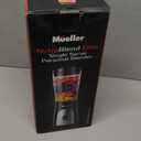 Mueller Personal Blender for Shakes and Smoothies with 15 Oz Travel Cup and Lid, Juices, Baby Food, Heavy-Duty Portable Blender & Food Processor, Grey (Gray)
