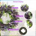 26'' Wreath for Front Door, Spring Purple Wreaths for Outdoor Indoor Decor