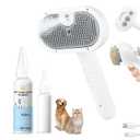 Pet Steam Brush for Dog, cat brushes for indoor cats - 1 Waterless Shampoo