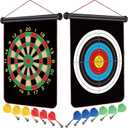 Magnetic Dart Board for Kids, Fun Toys Gifts for Boys 8 9 10 11 12 13 14 Years Old Teen Birthday Valentine Eater Christmas Stocking Stuffers Indoor Room Games, Magnet Dartboard Sets Double Sided (Rainbow)