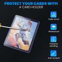600 Card Sleeves Top Loaders for Cards, 3" x 4" Hard Plastic Toploaders, Baseball Card Protectors, Trading Card Holder for Football Sports Cards (300 Toploaders + 300 Penny Sleeves)