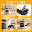 2 x Cord Organizer for Appliances, 4PCS Upgraded Kitchen Appliance Cord Organizer Stick On, Wire Organizers, Cord Holders, Command Hooks, Cord Wrapper for Appliances, Pressure Cooker, Mixers (2*Black+2*White)