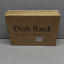 SNTD Dish Drying Rack - Small Dish Rack for Kitchen Counter, Stainless Steel Dish Drainer with Utensil Holder and Drainboard, 11" W x 15" L (White)