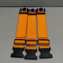 Luggage Straps for Suitcases TSA Approved Travel Belt 3 Pack by Chelmon(Orange)