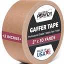 Gaffer Power Proudly Made in The USA, Real Professional Grade Gaffer Tape, Heavy Duty Gaffers Tape, Non-Reflective, Multipurpose. 2 Inches x 30 Yards, Tan