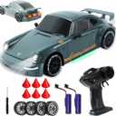 SANCO 1:20 RC Drift Car - 2.4G Drifting Car with Dual Tire System & LED Lights, 20+KM/H, 50-Minute Playtime, Racing Toy Remote Control for Adults Boys Girls 2pcs Rechargeable Batteries,  Gray