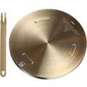 Heat Diffuser Plate, Grouarty Stainless Steel Cooking Induction Adapter (Gold, 9.45 inch)