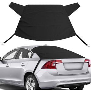 EcoNour Rear Windshield Cover for Ice and Snow | Car Back Window Snow & Frost Cover | Complete Protection from Snow and Other Winter Debris | Winter Car Accessories for Sedan, SUV & Van | Medium