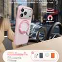 TORRAS for iPhone 17 Pro Max Case, 360 Magnetic Stand, [Fit for MagSafe] [4X Military-Grade Protection] Slim Case for iPhone 17 Pro Max Phone case,6.9", Translucent Pink, Ostand O3 Fitness Series
