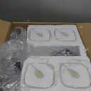 4-Lights Matte Black Bathroom Light Fixture, Modern Black Vanity Lights Over Mirror with Clear Glass Shade, Bathroom Wall Mounted Lamp for Mirror Living Room Hallway Cabinet