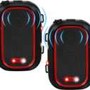 Car Rodent Repellent Under Hood Animal Repeller Ultrasonic Rodent Deterrent for Cars, Battery Powered Mouse Repellent with Strobe Light, Keeping Rodents Out of Car Garage Attic Barn, 2 Pack Red Black