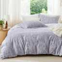 Bedsure Queen Comforter Set - Lavender Bed Set, 3 Pieces Cute Floral Bedding, 1 Soft Reversible Botanical Flowers Comforter and 2 Pillow Shams