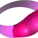 FlashingBlinkyLights Pink Sound Activated LED Light Up Bracelet (Set of 12)