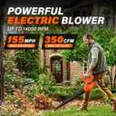 MAXLANDER Leaf Blower Corded, 7-AMP 350CFM/155MPH Electric Leaf Blower, Lightweight Handheld Small Leaf Blowers for Lawn Care