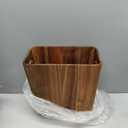3 Gallons Wooden Wastebaskets, Solid Acacia Wood Waste Basket with Handles, Rectangular Trash Can, Garbage Bin for Bedroom, Bathroom, Kitchen, Living Room, Office Decorative