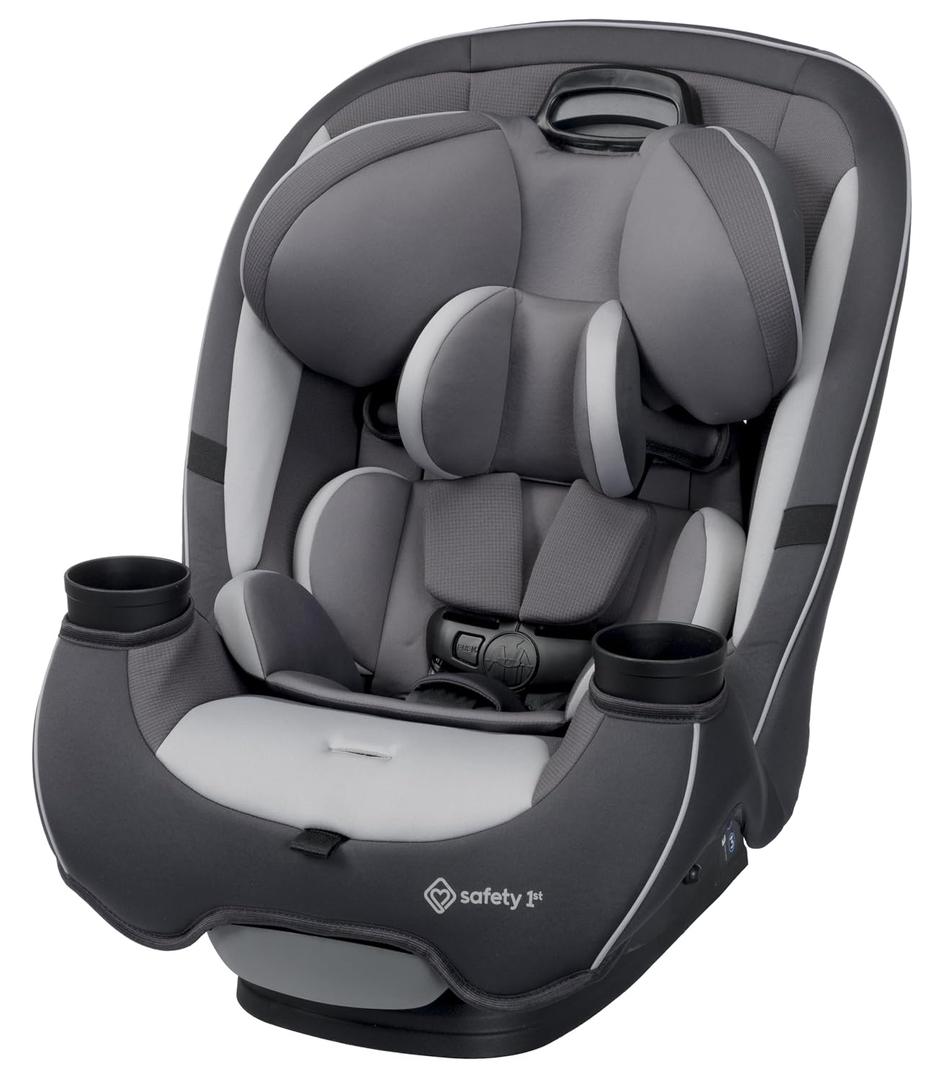 Safety 1st Grow and Go All-in-One Convertible Car Seat, Rear Facing, 5-40 lbs, Forward Facing (30–65 lbs), High Back Booster Seat 40-100 pounds, Iron Frost, Manufactured Date: 04/13/2026