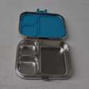 Stainless Steel Bento Lunch Box Kids, 3 Compartments Metal Bento Box Container for Kids Adults, Leak-Proof Lunch Box for Office, Dishwasher Safe, BPA-Free, Blue