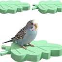 2PCE Bird Perches for Cage, Anti-Slip Abrasive Surface Bird Beak Grinding Stone Bird Sharpening Its Claws, Parrot Perch Stand Platform, for Parrot Budgie Cockatiel Cage Accessories(Green, Large)