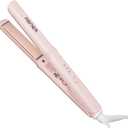 ABNER Mini Flat Iron 0.7 Inch Ceramic Hair Straightener, Small Flat Irons for Short Hair, Curls, Bangs - Adjustable Temperature, Travel-Size, Auto Shut Off, Dual Voltage for Women, Men (Pink)