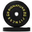 Fitvids Olympic Bumper Plate, Weight Plate for Strength Training & Weightlifting, 35Lbs