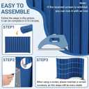 1 Pcs 48" X 6' Acoustic Room Divider Soundproof Foldable Panel, Blue