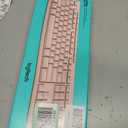Logitech MK270 Full Size Wireless Keyboard and Mouse Combo - Rose | Full size keyboard with spill-resistant design, compact ambidextrous mouse, connect via single included USB-A Nano Receiver