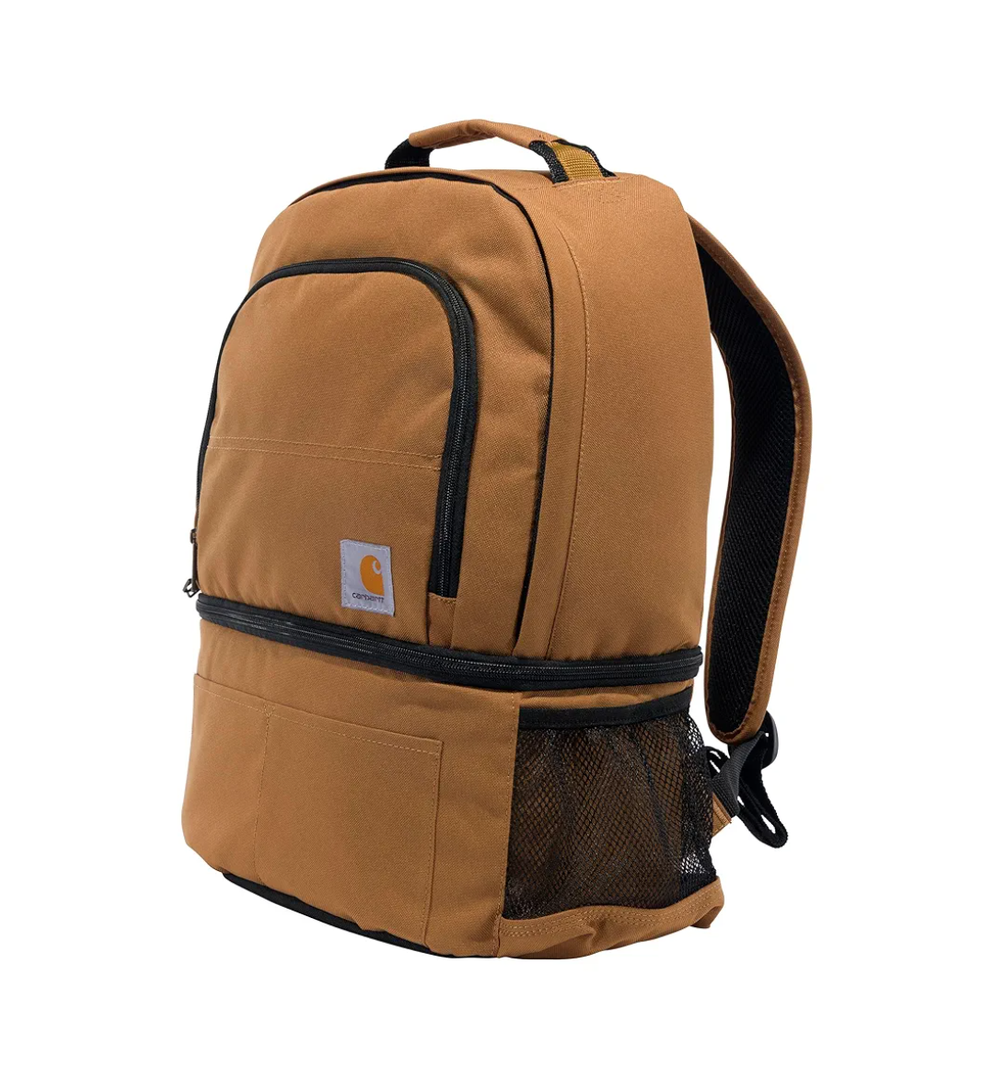 Carhartt Insulated 24 Can Two Compartment Cooler Backpack, Fully-Insulated Base, Durable Water-Resistant for Camping, Beach & Travel