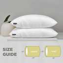 Farm To Home 100% Organic Cotton Cover Pillows Queen/Standard Size Set of 2, Down Alternative Hotel Quality Soft Bed Pillow for Back & Side Sleepers, Machine Washable, 20"x28", White