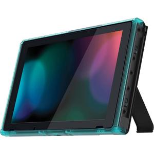 eXtremeRate Emerald Green DIY Housing Shell for Nintendo Switch Console, Replacement Faceplate Front Frame for Nintendo Switch Console w/Volume Up Down Power Buttons