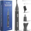 Nose Hair Trimmer for Men, Painless 3 in 1 Grooming Kit for Nose, Ear, Eyebrow & Body Hair, Rechargeable No Pull No Snag Trimming with 3 Waterproof Replacement Heads, Easy Cleansing