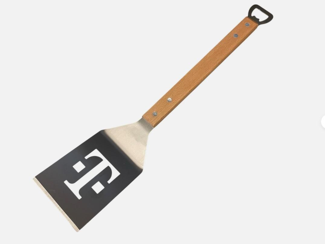 T Mobile 17” Grilling Spatula & Bottle Opener Stainless Steel w Wood Handle