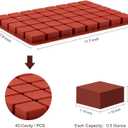 JOERSH 2PCS Square Silicone Caramel Hard Candy Molds for Chocolate, Truffles, Ganache, Jelly, Praline, Brownie, Butter, Ice Cube Tray